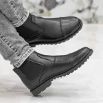 نیم بوت مردانه کشی مدل ایتالیا رنگ مشکی | سایزبندی 40 تا 44 - Image 2