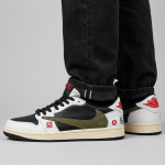 نایک ایر جردن 1 بدون ساق تراویس اسکات اولیو (Nike Air Jordan 1 Low Travis Scott Olive) - Image 2