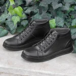 نیم بوت مردانه بندی زیپی مدل مسکو رنگ مشکی | سایزبندی 40 تا 44 - Image 5