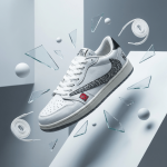 نایک ایر جردن 1 بدون ساق تراویس اسکات سفید طوسی (Nike Air Jordan 1 Low Travis Scott ) - Image 4